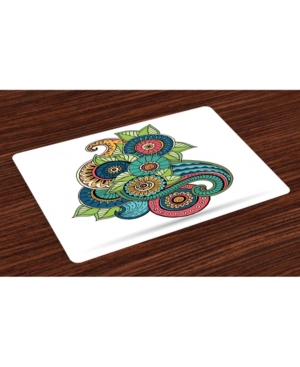 Ambesonne Doodle Place Mats Set of 4