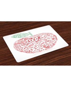 Ambesonne Educational Place Mats Set of 4
