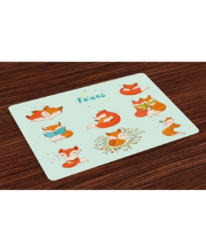 Ambesonne Fox Place Mats Set of 4