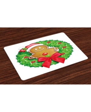 Ambesonne Gingerbread Man Place Mats Set of 4