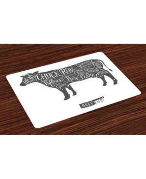 Ambesonne Cattle Place Mats Set of 4
