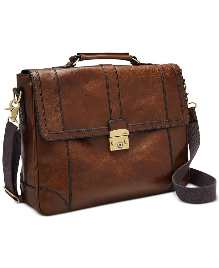 Fossil Men's Leather Messenger Bag Macy's