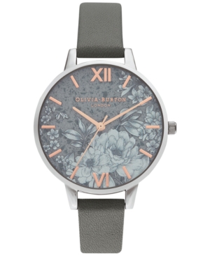 image of Olivia Burton Women-s Terrazzo Floral Gray Strap Watch 34mm