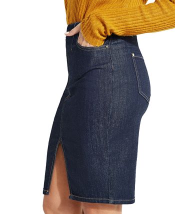 Guess paula hot sale denim pencil skirt