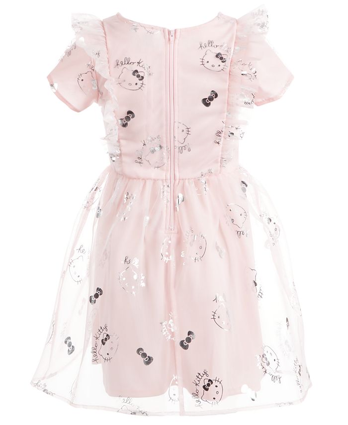 Hello Kitty Little Girls Ruffled Mesh Dress - Macy's