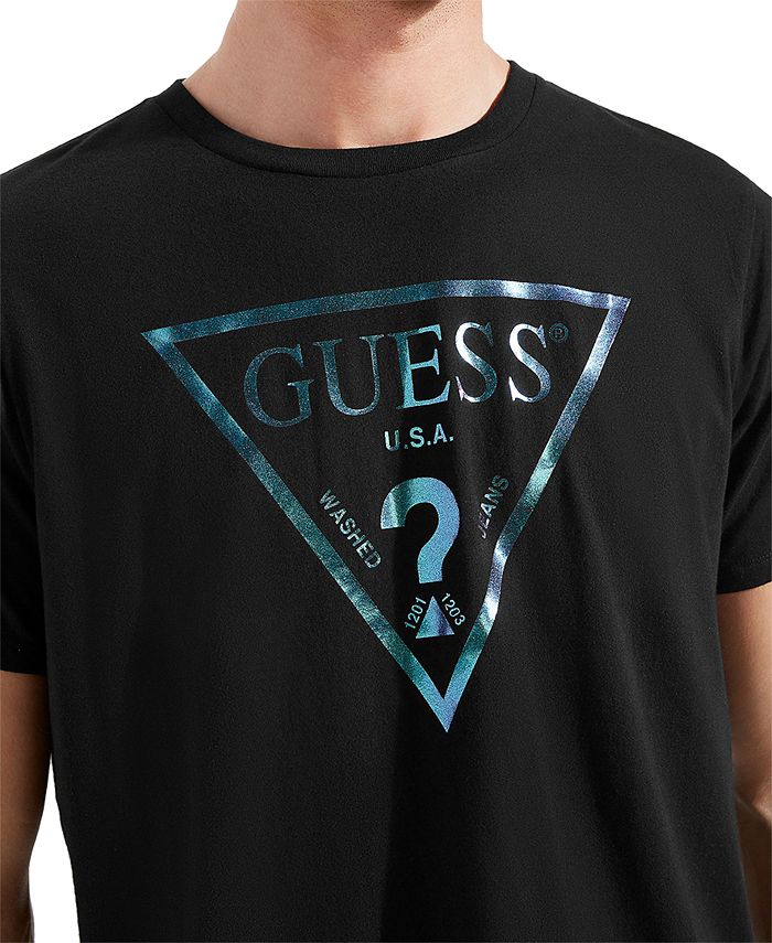 GUESS Men's Iridescent Logo T-Shirt & Reviews - T-Shirts - Men - Macy's
