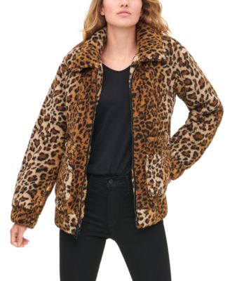 leopard print zip up jacket