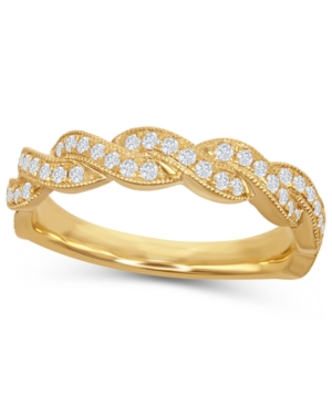 image of Diamond (1/3 ct. t.w.) Round Twist Band in 14K Gold