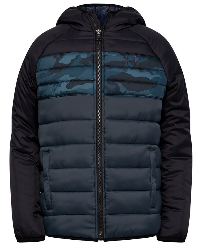Under Armour Little Boys UA Pronto Colorblocked Hooded Puffer Jacket