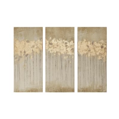 Madison Park - Sandy Forest 3-Pc. Gel/Foil-Embellished Canvas Print Set