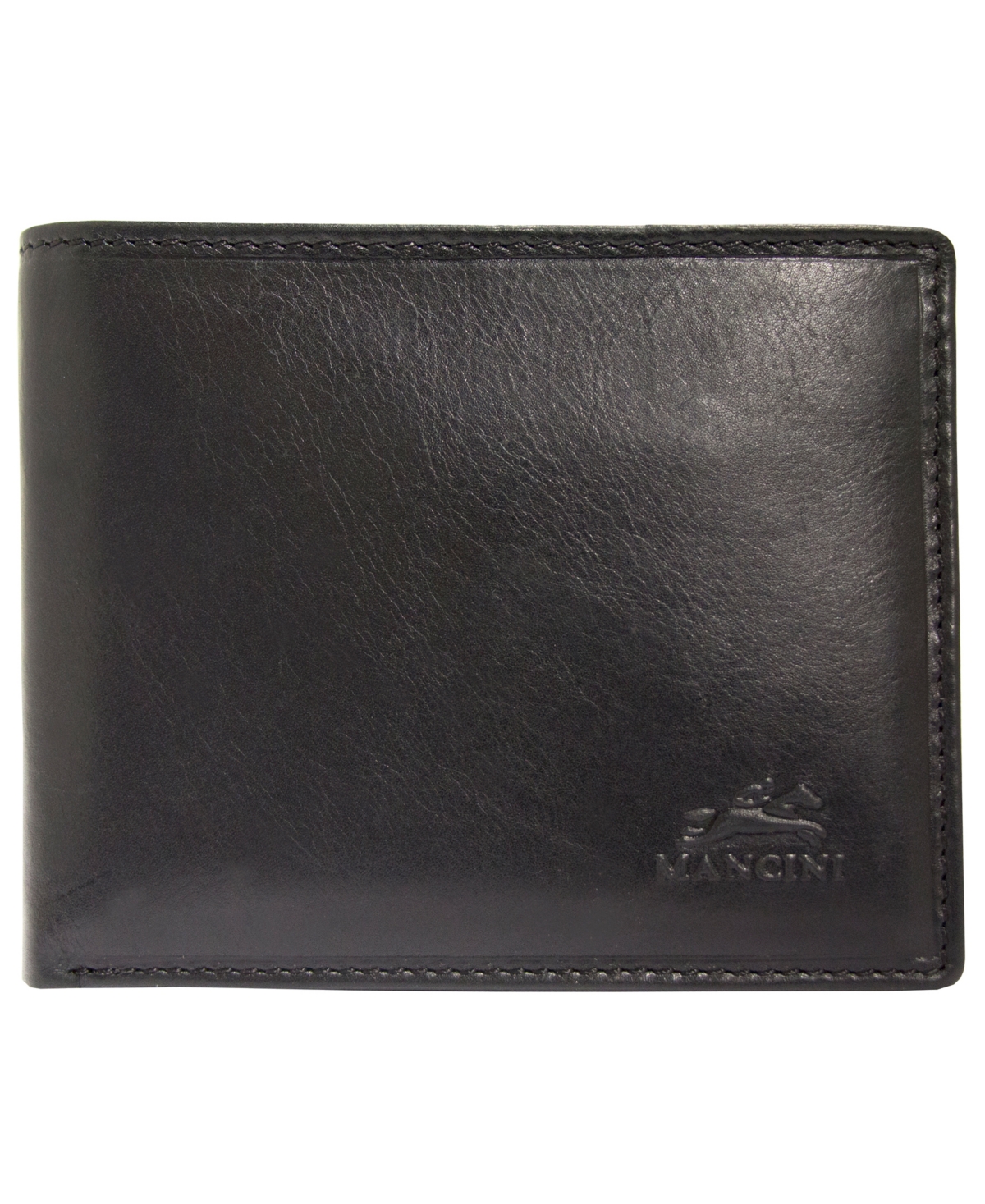 Men's Mancini Boulder Collection Rfid Secure Wallet with Removable Passcase and Coin Pocket - Black