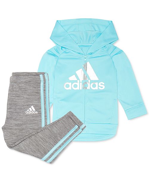 Adidas Little Girls 2 Pc Logo Print Hoodie Leggings Tricot Set Reviews Sets Outfits Kids Macy S