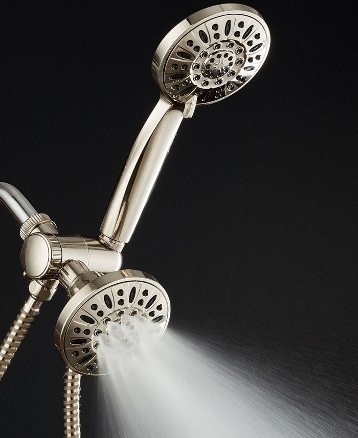 Aquadance HighPressure 48Setting Dual Shower Head Combo with Extra