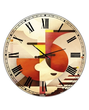 Designart All That Jazz Large Mid-Century Wall Clock - 36