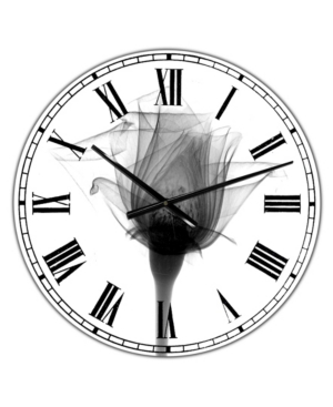 Designart Rose 10 X-Ray Large Cottage Wall Clock - 36