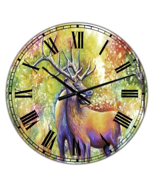 Designart Hugging Elk Love Large Cottage Wall Clock - 36