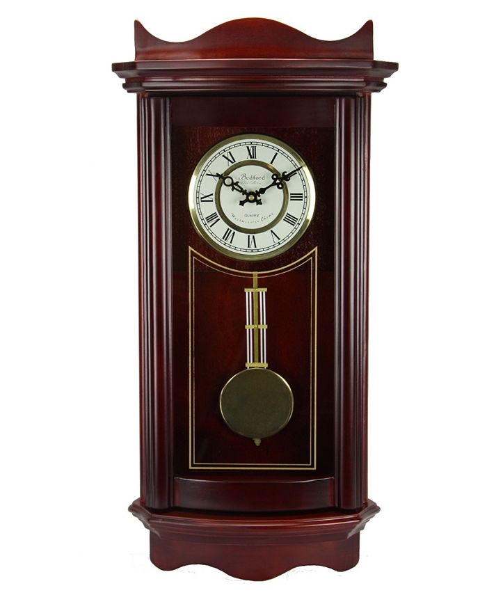 Bedford Clock Collection 25" Wall Clock with Pendulum Macy's