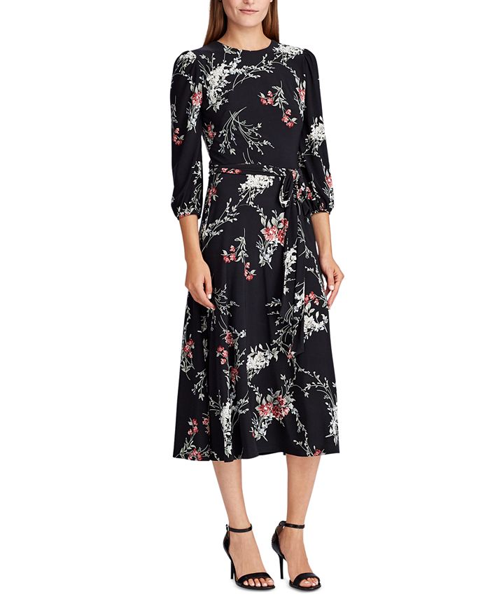 Lauren Ralph Lauren Floral Jersey Dress - Macy's