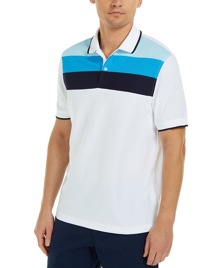 Club Room Men's Colorblocked Performance Polo Shirt, Created for Macy's ...
