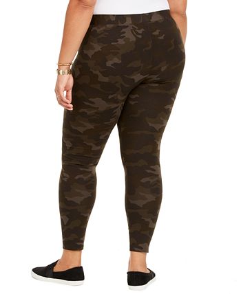 Style & Co Plus Size Camo Daze Printed Leggings, Created for Macy's ...