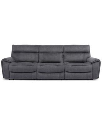 CLOSEOUT! Hutchenson 3-Pc. Fabric Sectional with 3 Power Recliners and Power Headrests