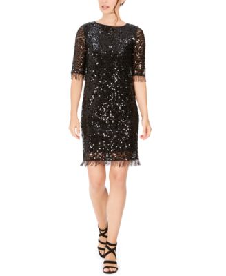 macy's fringe dress