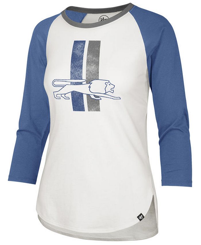 Detroit Lions Women's 47 Brand Imprint Club Scoop T-shirt - Detroit City  Sports