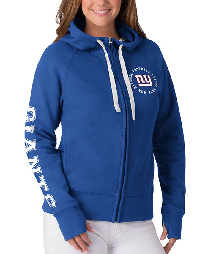 G-III Sports Mens NY Giants Hoodie Sweatshirt, Blue, Large