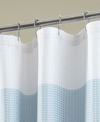 Ombre Waffle Striped Shower Curtain, 70" x 72"