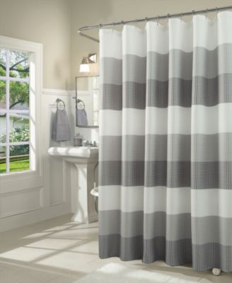 Spa 251 Ombre Waffle Striped Shower, Beverly Hills Hotel Shower Curtain