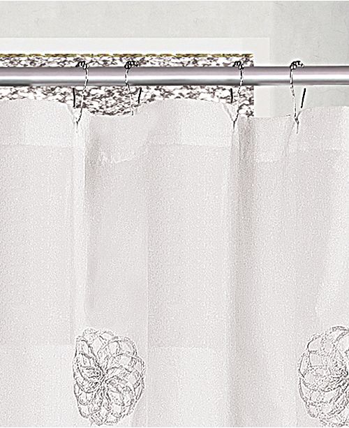L Auberge Blossom Shower Curtain With 3d Ribbon Flowers Reviews