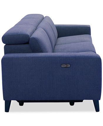 Furniture - Sleannah 3-Pc. Fabric Sofa with 3 Power Recliners