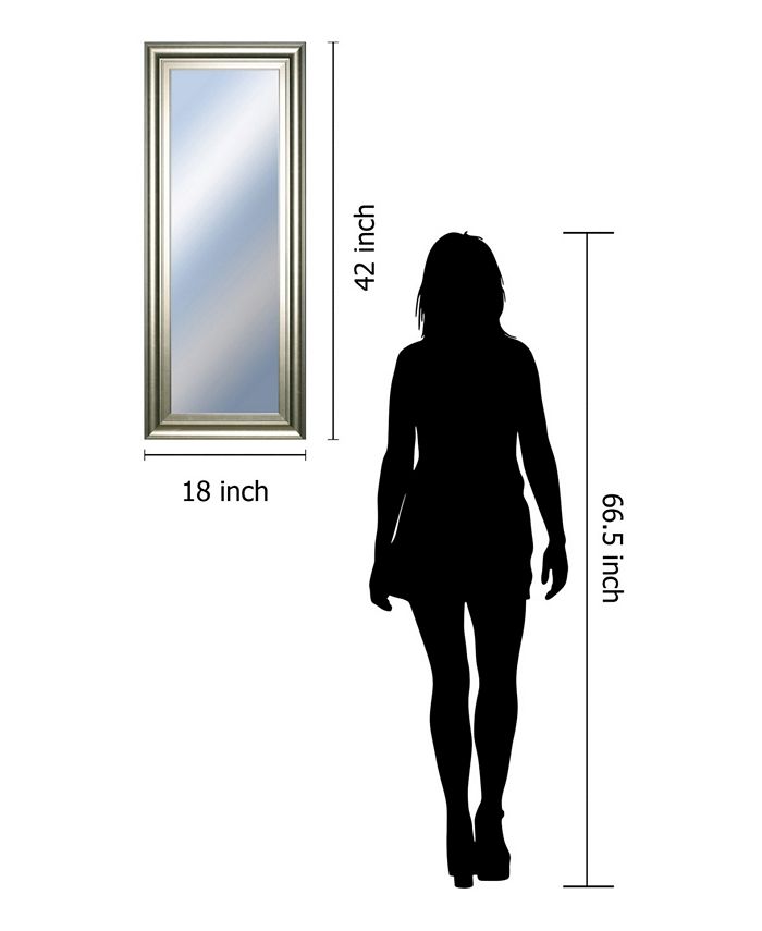 18x42 Decorative Framed Wall Mirror By Classy Art Promotional Mirror Frame #44 - Dark Brown