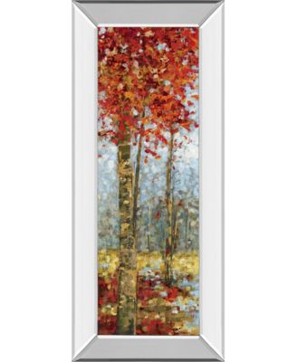 Crimson Woods I by Carmen Dolce Mirror Framed Print Wall Art, 18" x 42"