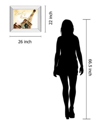 Paris, J'Taime by Emily Navas Mirror Framed Print Wall Art, 22" x 26"