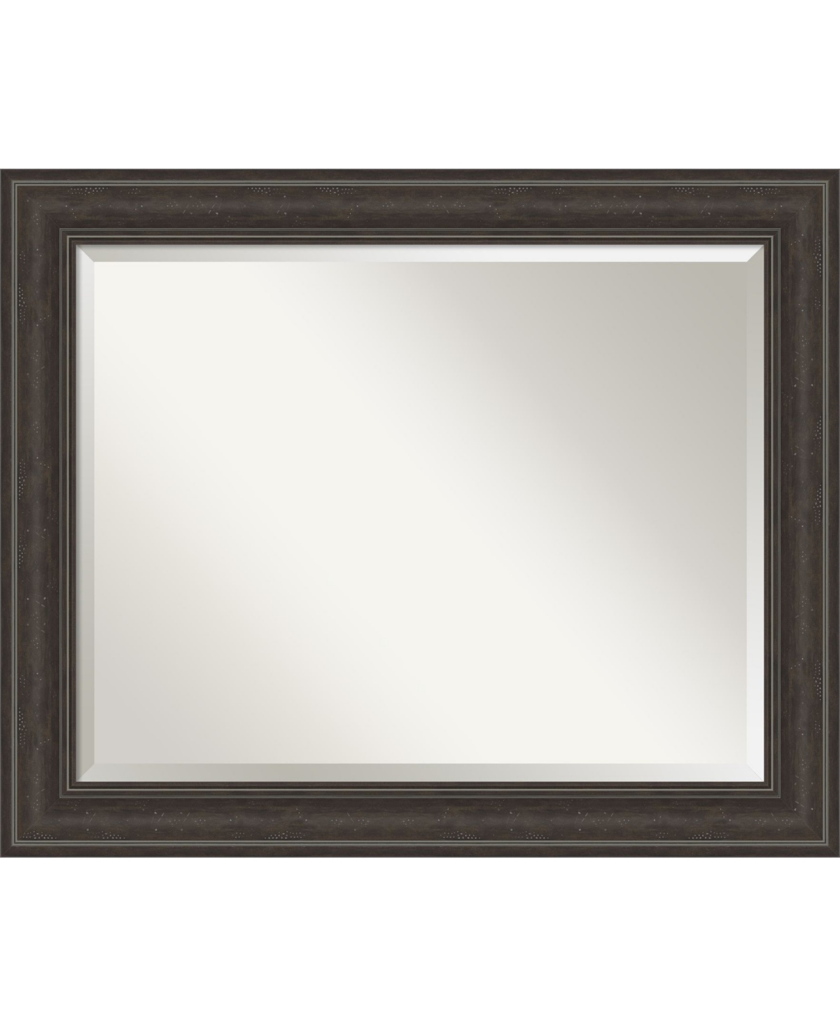 Shipwreck Framed Bathroom Vanity Wall Mirror, 33.38" x 27.38" - Dark Brown