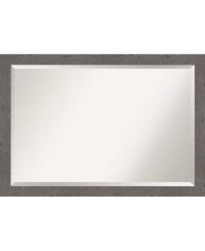 Amanti Art Rustic Plank Framed Bathroom Vanity Wall Mirror, 39.25" X 27.25" In Gray