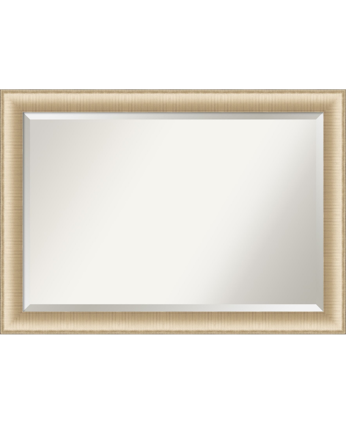 Elegant Brushed Honey Framed Bathroom Vanity Wall Mirror, 40.75" x 28.75" - Gold