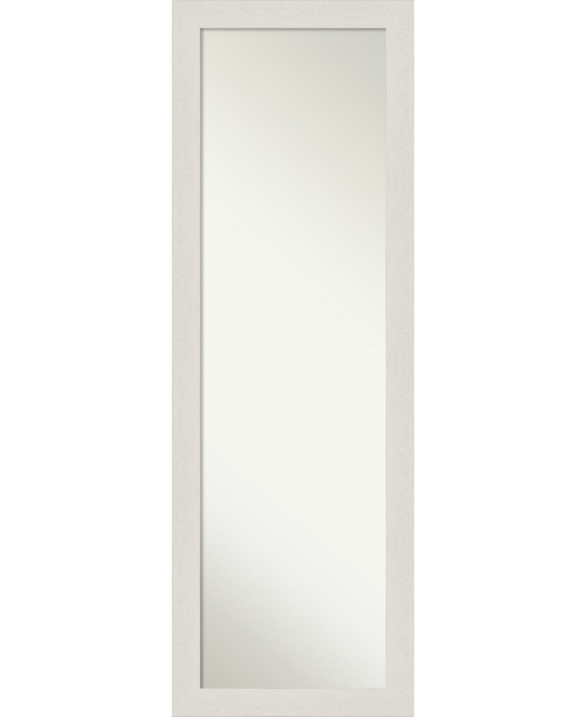 Rustic Plank on The Door Full Length Mirror, 17.38" x 51.38" - White