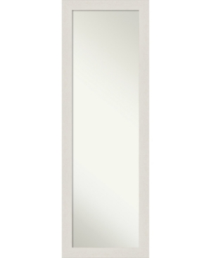 Amanti Art Rustic Plank On The Door Full Length Mirror, 17.38" X 51.38" In White
