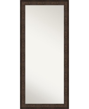 Shop Amanti Art Ridge Framed Floor/leaner Full Length Mirror, 29.5" X 65.50" In Bronze