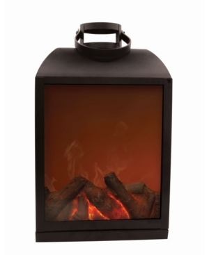 Sharper Image Flameless Fireplace Led Lantern - Non Heated In Black