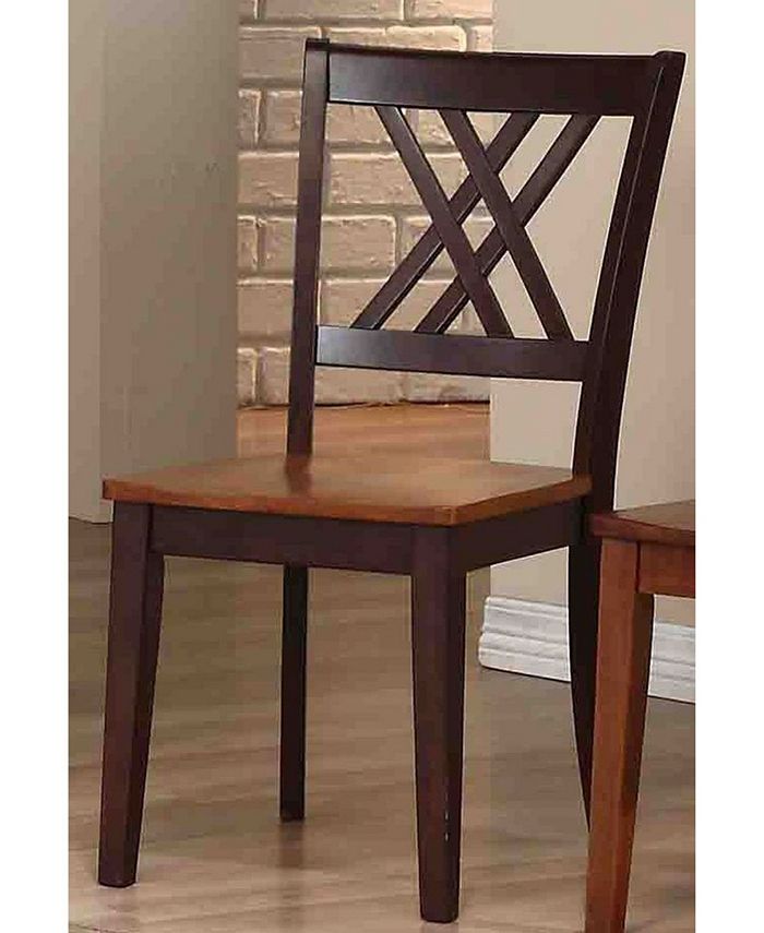 ICONIC FURNITURE Company Double X-Back Dining Chairs, Set of 2 - Macy's