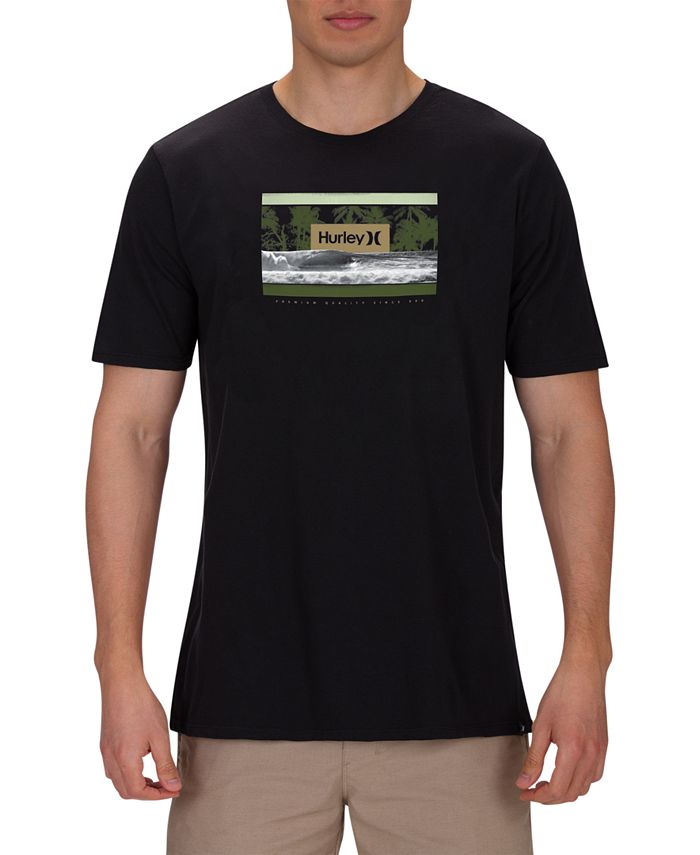 Hurley Men's One and Only Graphic Logo Short Sleeve Tee T-Shirt in Black Heather (X-Large, Black Heather