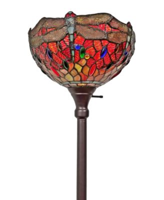 Tiffany Style Dragonfly Torchiere Floor Lamp