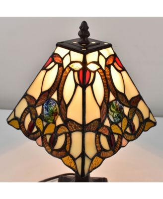 Tiffany Style Geometric Mini Table Lamp