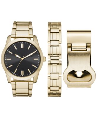 Folio - Men's Gold-Tone Bracelet Watch 46mm