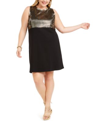 macy's plus size sequin dresses