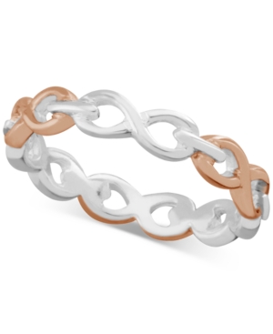 image of Essentials Infinity Link Ring in Two-Tone Plate
