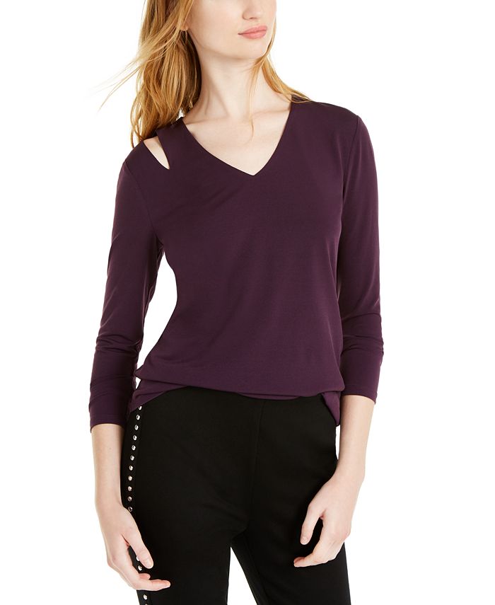 INC International Concepts INC Cutout V-Neck Top, Created for Macy's ...